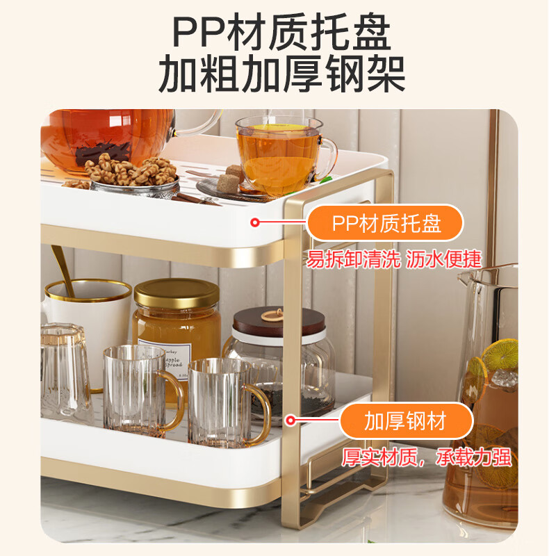 Yupin kitchen rack drain cup rack storage rack living room glass tea cup drain tray ZW107 double layer