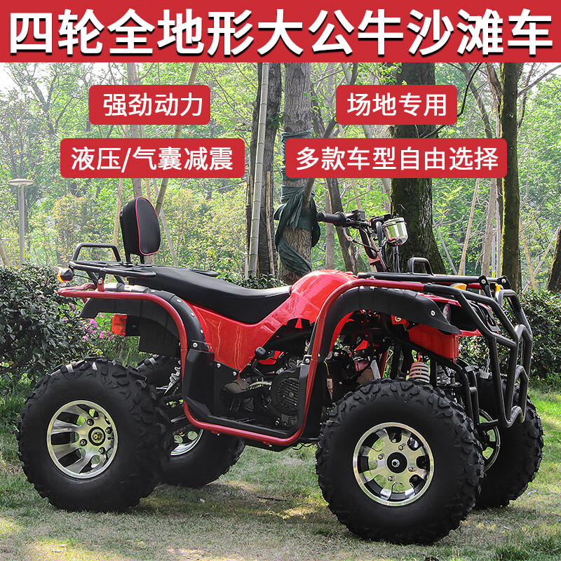 Septi ATV four-wheel off-road motorcycle all-terrain fuel mountain adult four-wheel drive motorcycle two-person sand ATV package twenty-eight electric version Big Bull 60V/12