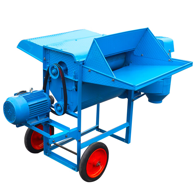 Wen Yijia household rapeseed threshing machine agricultural soybeans, sorghum and sesame new threshing machine full feeding multi-functional wheat threshing machine new model 50 + high power motor