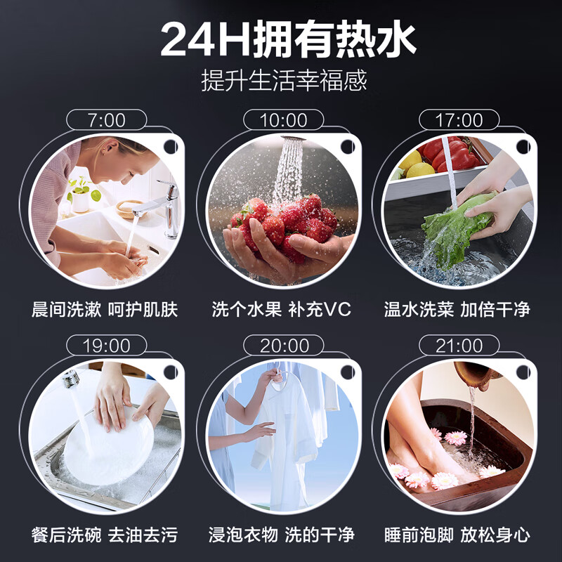 A.O.SMITH 10-liter small kitchen treasure Jingui inner tank electric water heater 2kW fast heating energy-saving heat preservation installed under the basin top water outlet EWH-10B2 water storage type