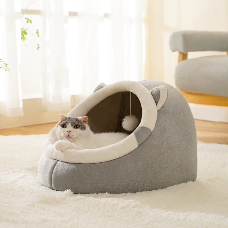 Meow Xianer Cat House Four Seasons Universal Semi-Enclosed Dog House Mongolian Yurt Cat House Warm Small Dog Pet Supplies Code