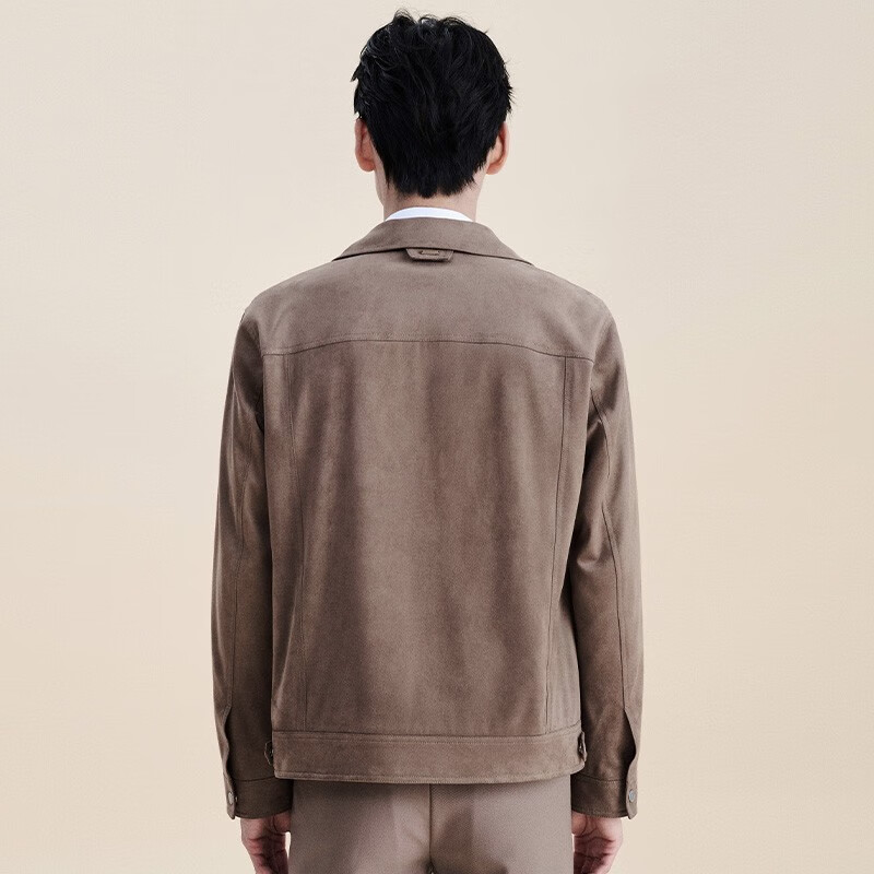 Angel Bird Jacket Men's Preferred Autumn New Fashion Casual Lapel Solid Color Trendy Jacket Beeswax Yellow XL -50(180/100)