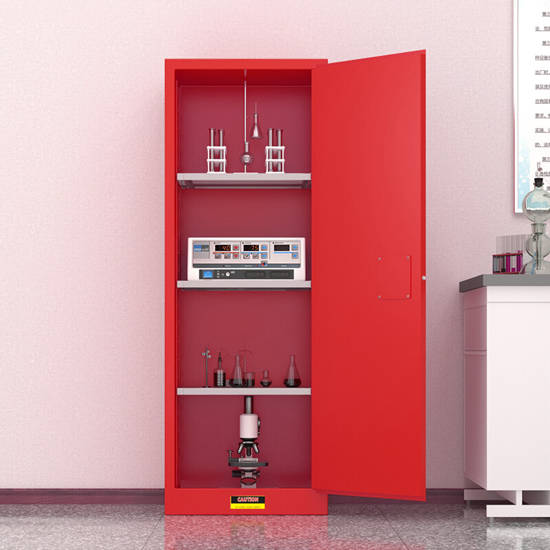 KINKOCCL industrial explosion-proof cabinet chemical safety cabinet storage cabinet fire-proof hazardous chemicals storage cabinet weak acid and weak alkali cabinet flammable and explosive dangerous goods cabinet 22 gallons red