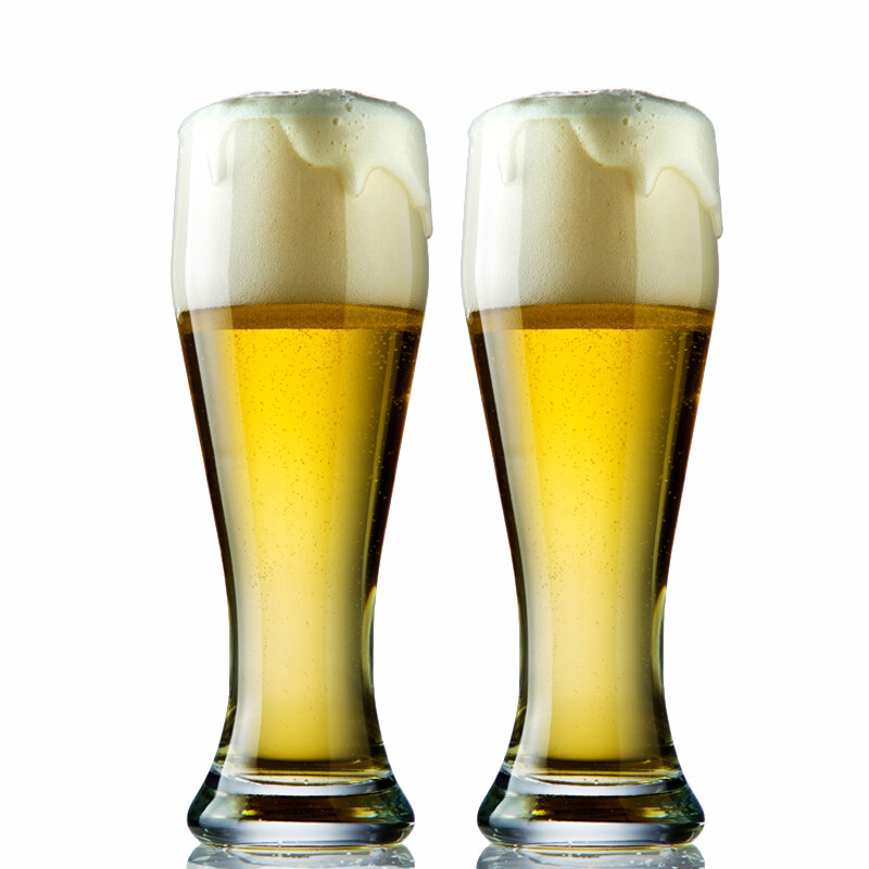 Pasha Paqi beer cup imported blown lead-free glass draft beer cup large capacity beverage cup 520ML two pack 42126