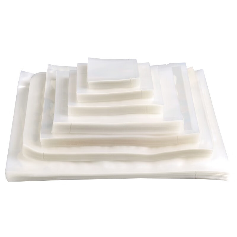 Baiyuhe vacuum packaging bag 20/24 silk large commercial glossy food vacuum bag plastic seal bag transparent chicken and duck rice dumplings fresh-keeping bag glossy bag 25x30cm 20 silk 100 pieces