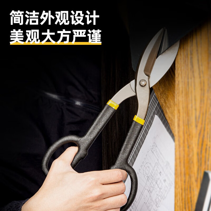 Deli American iron scissors 12-inch stainless steel metal wire scissors for cutting iron and white iron scissors 12-inch American iron scissors DL25912