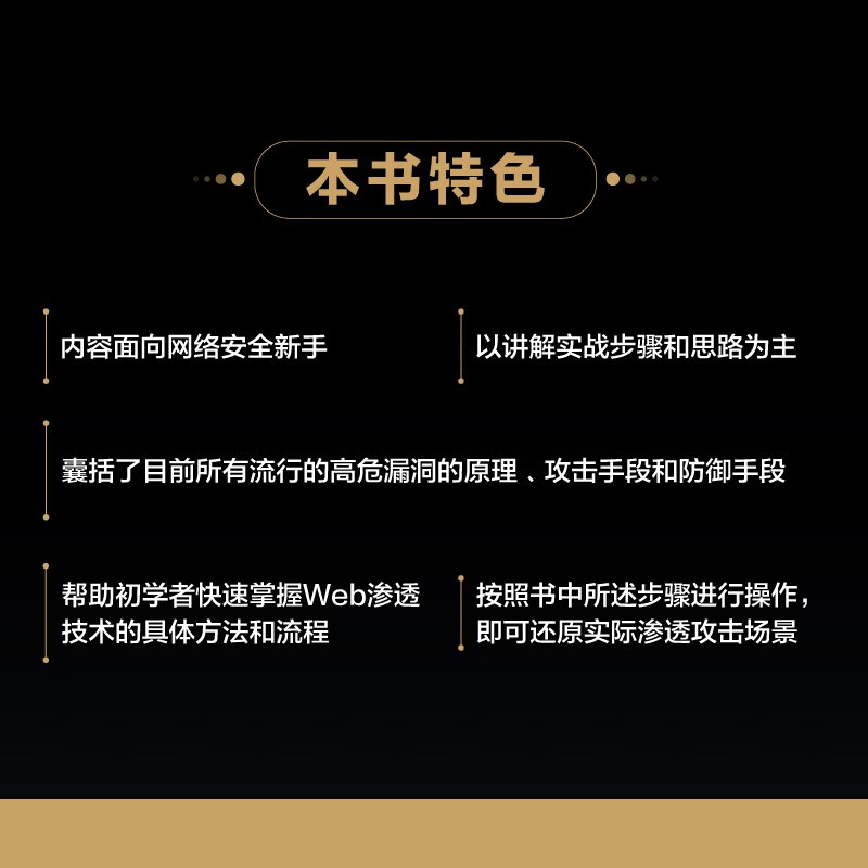 Web Security Attack and Defense: A Practical Guide to Penetration Testing (2nd Edition), an upgraded version of the bestseller, with more than 50% added content. It focuses on explaining practical steps and ideas, and includes the principles of popular high-risk vulnerabilities.