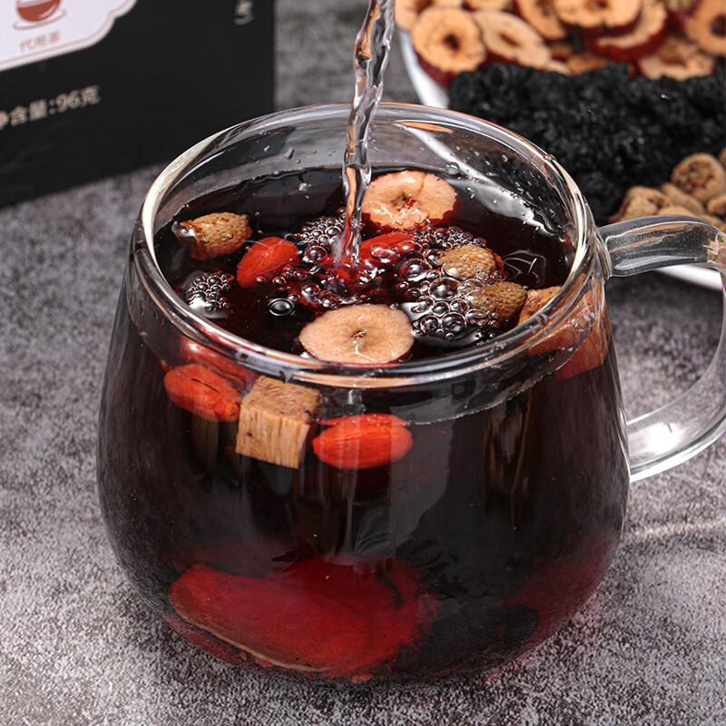 Tongrentang Ginseng, Polygonatum, Ten Treasures Tea, Wolfberry and Eight Treasures Healthy Tea, Men's Maca, Ginseng and Nine Treasures Tea Red, One Box, Real Materials, No Debris