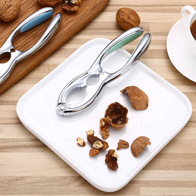 German walnut clip zinc alloy large household walnut peeling tool thickened walnut pliers single fruit opener colorful walnut clip green