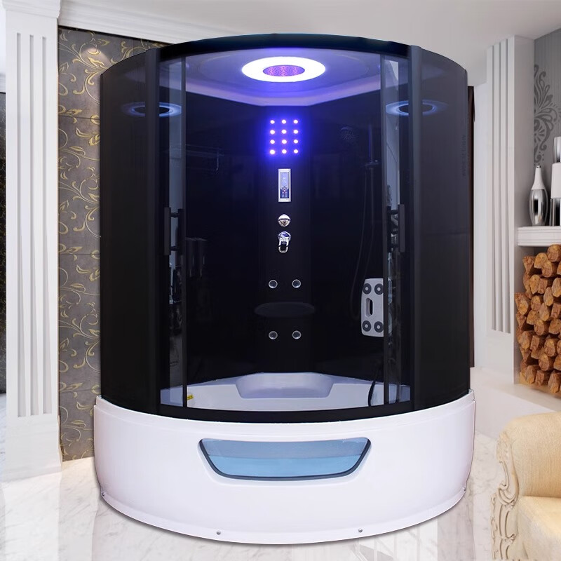 Wulang Machinery (can be installed on the door) shower room bathing room with bathtub bathroom sauna room integrated bathtub 120*120*220cm white with steam