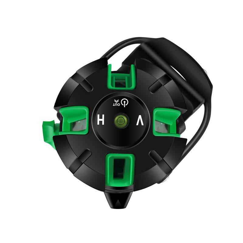 Zhanyao infrared level meter green light laser leveling meter high-precision super level mirror bidding line measuring instrument rubber-coated model (dual battery) green light five-line