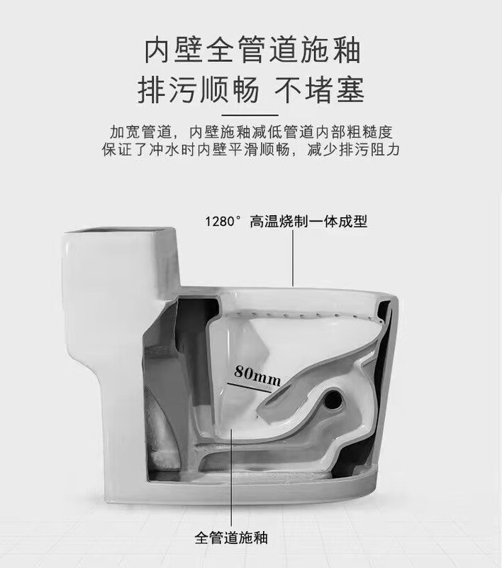 Household siphon toilet 20/22/28/25/30/35/38/40/45/50/55/600 pit distance from toilet 580mm