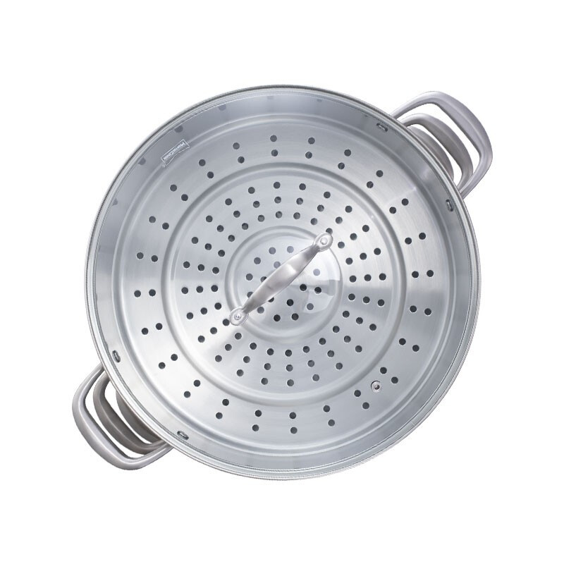 Momscook stainless steel steamer 34cm large steamer single layer double layer steamer 304 induction cooker gas universal (TL3421ST2) double layer steamer - 34cm