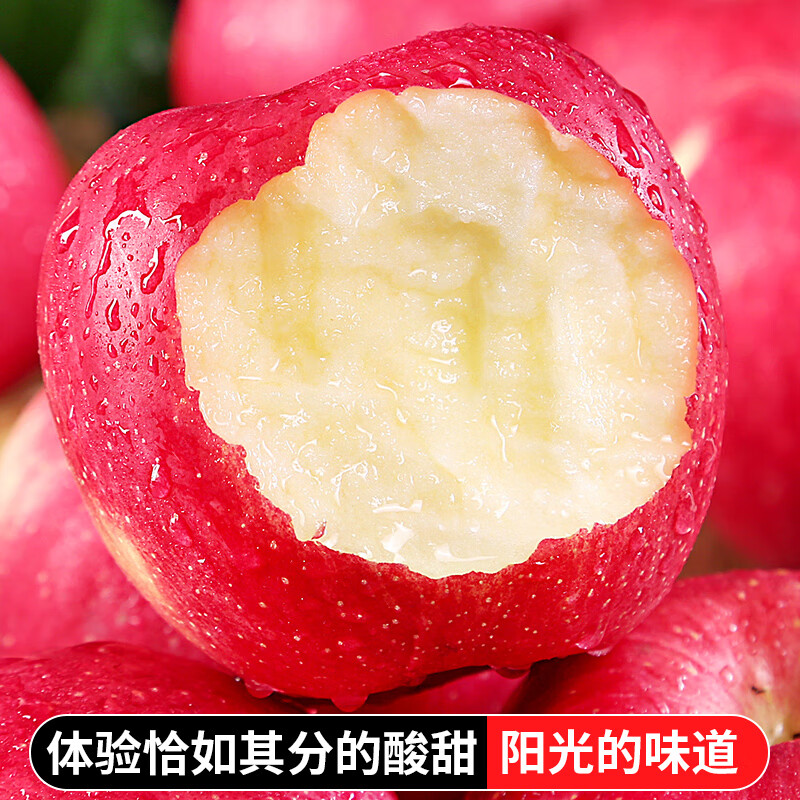 Jingning Apple, Gansu Red Fuji Apple, first-grade fruit, seasonal fresh apple, crispy and sweet, direct delivery from the source, 6 pounds, artificial selection, net weight 5 pounds, 11-12 pieces of fruit