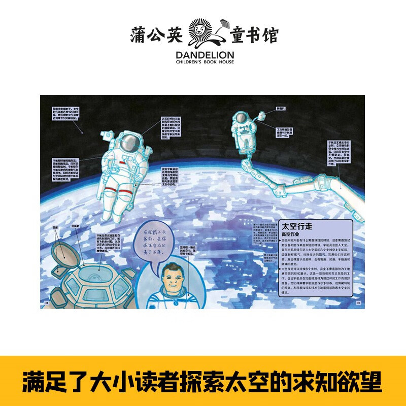 Space Hand-drawn Encyclopedia Children's Picture Book 3-6-8 Years Old Primary School Students Extracurricular Reading Books Young Scientists Dreamers Astronomy, Aeronautics and Astronautics Popular Science Children's Books