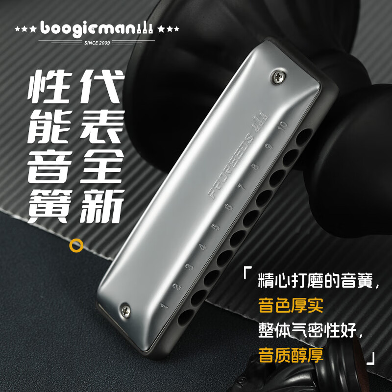 BoogieMAN Yuanyuan's same model ProReeds ten-hole harmonica paddy blues for adults and children beginners