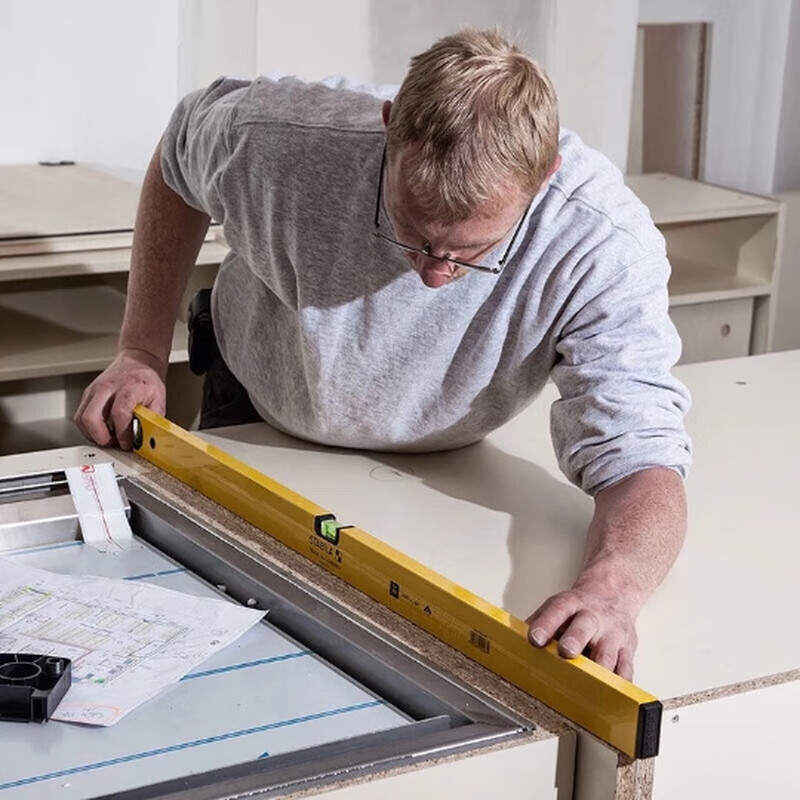 Level high-precision anti-fall aluminum alloy leveling level multi-function 2 meters with floor tiles two blisters 900MM