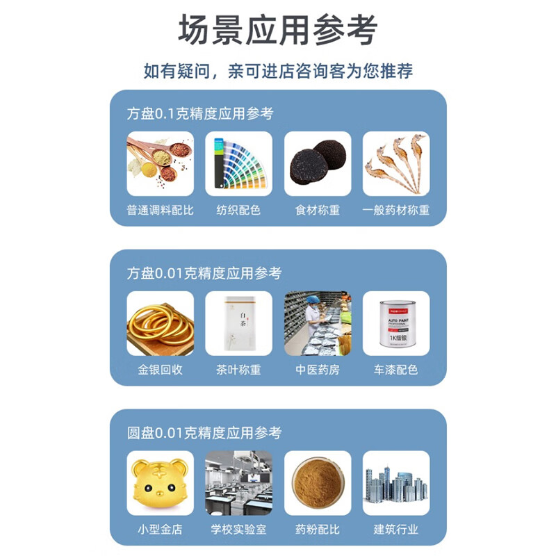 Demin high-precision electronic scale 0.1g commercial kitchen baking gold jewelry milk tea medicinal materials sky platform scale