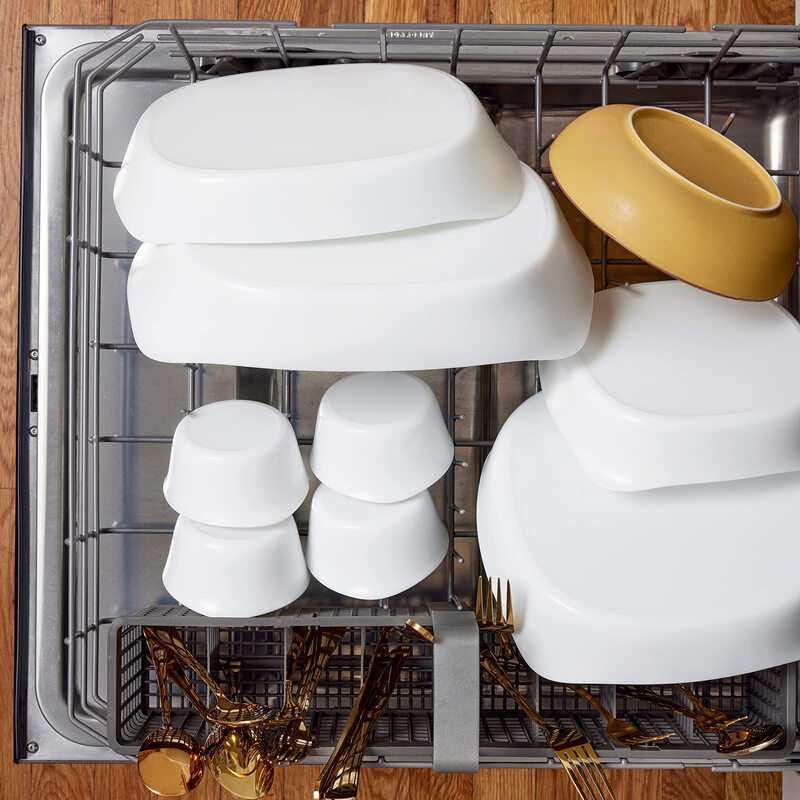 Rubbermaid 8-piece baking glass baking pan set, high temperature resistant to 550 degrees, microwaveable and stackable