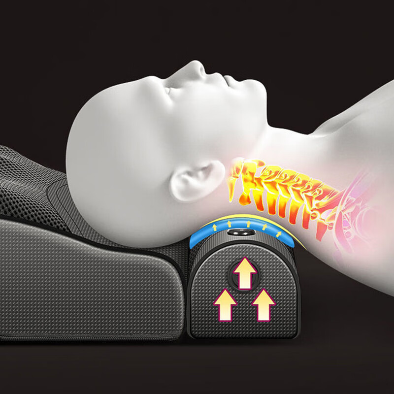 AN SHANG Cervical Massager Back, Waist, Neck and Shoulders Whole Body Neck Stretching Moxibustion Hot Compress Fully Automatic Heating Electric Massager Full Body Neck Protector Home Massage Pillow Cushion as Gift Six-Button 20-Head Massage Hot Compress Magnet 3-speed Adjustable Moxibustion Stretching Pillow