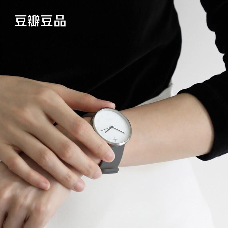 Douban reverse watch replacement silicone strap gray