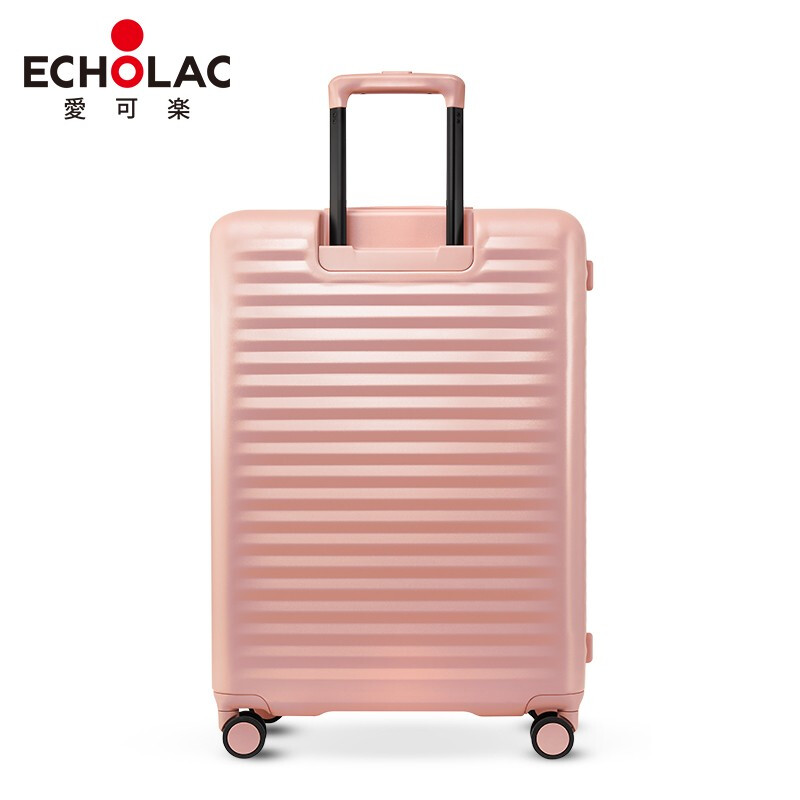 Echolac fashionable trolley case, scratch-resistant and wear-resistant, universal wheels, layered storage suitcase, striped password box, boarding case PC183, red, scratch-resistant case, 20 inches