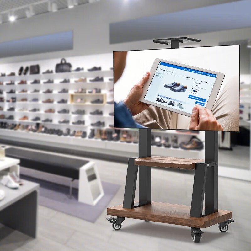 ProPre mobile TV stand (32-100 inches) floor-standing TV cart video conferencing large-screen monitor TV hanger removable TV shelf 32-75 inches home and business dual-use audio-visual double tray