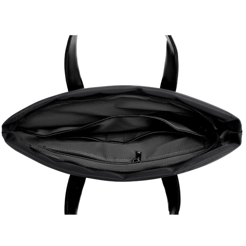 Kangaroo briefcase men's business laptop bag large capacity business trip office handbag waterproof men's bag black 14 inches