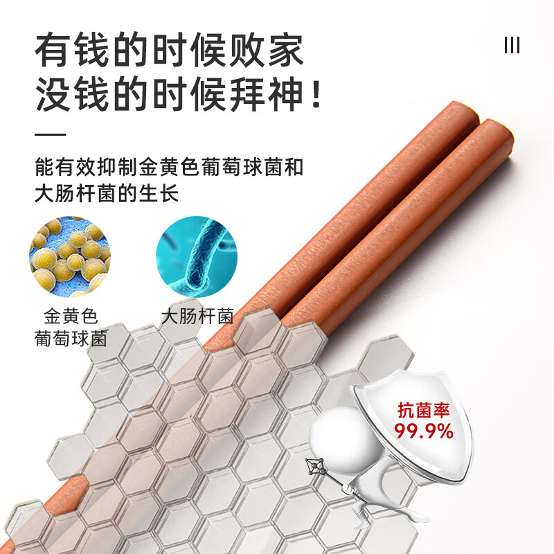 Tang Zong Chopsticks, high-end imported pine wood fiber chopsticks with an antibacterial rate of 99.9%, 10 pairs, can be equipped with a disinfection cabinet and a dishwasher