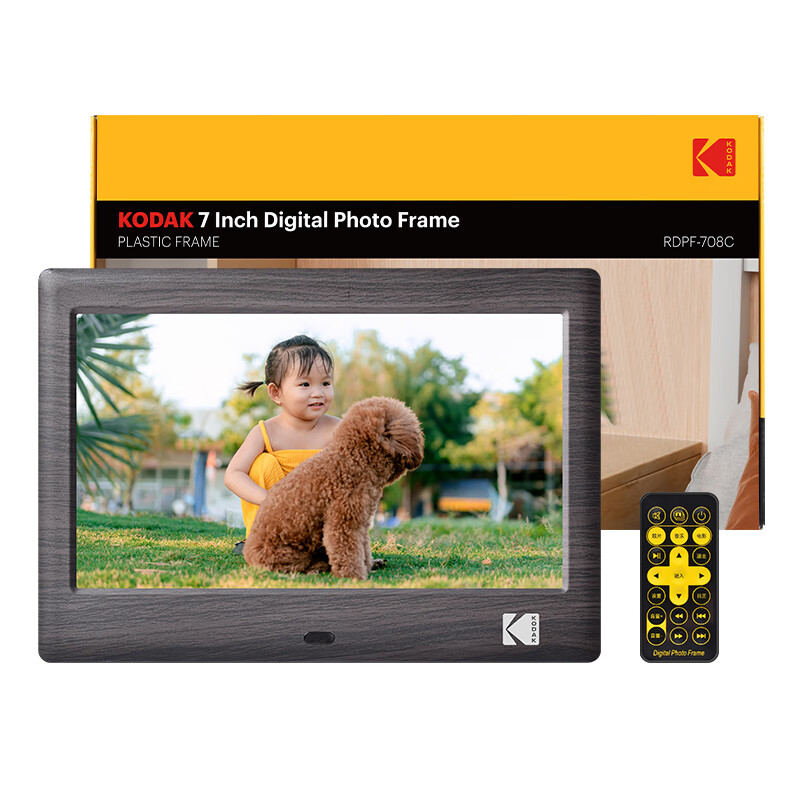 KODAK 708C digital photo frame 7-inch high-definition electronic photo album smart desktop photo and video player black