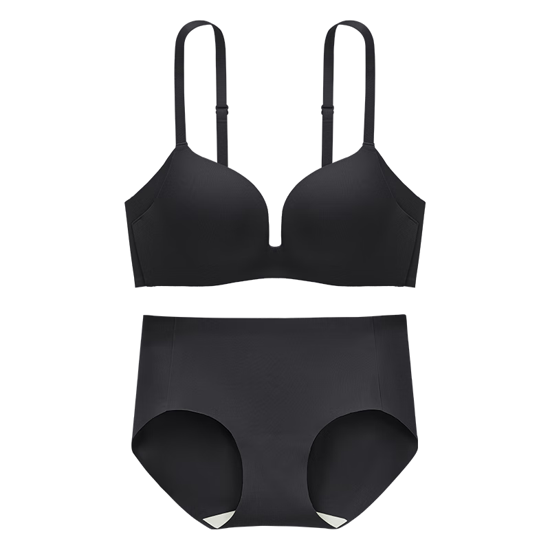 Urban Beauty Soft Size Invisible Bra Women's Push Up Thin Bra Breathable Adjustable Lace Bra Set 2B4401