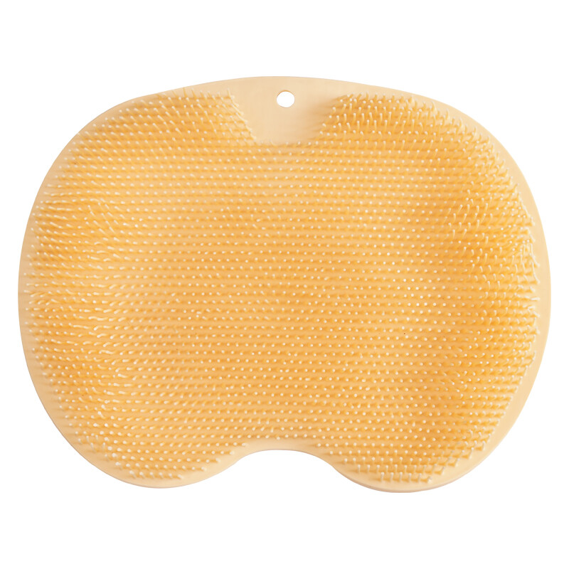 Yinshuo Lazy Back Rubbing Artifact Bath and Shower Brush Doesn’t Ask Someone to Rub Back Anti-Slip Mat Silicone Dead Skin Foot Rubbing Mat Orange Apple Style Octopus Suction Cup 25*30cm Single Pack