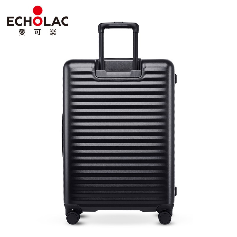 Echolac fashionable trolley case, scratch-resistant and wear-resistant, universal wheels, layered storage suitcase, striped password box, boarding case PC183, red, scratch-resistant case, 20 inches