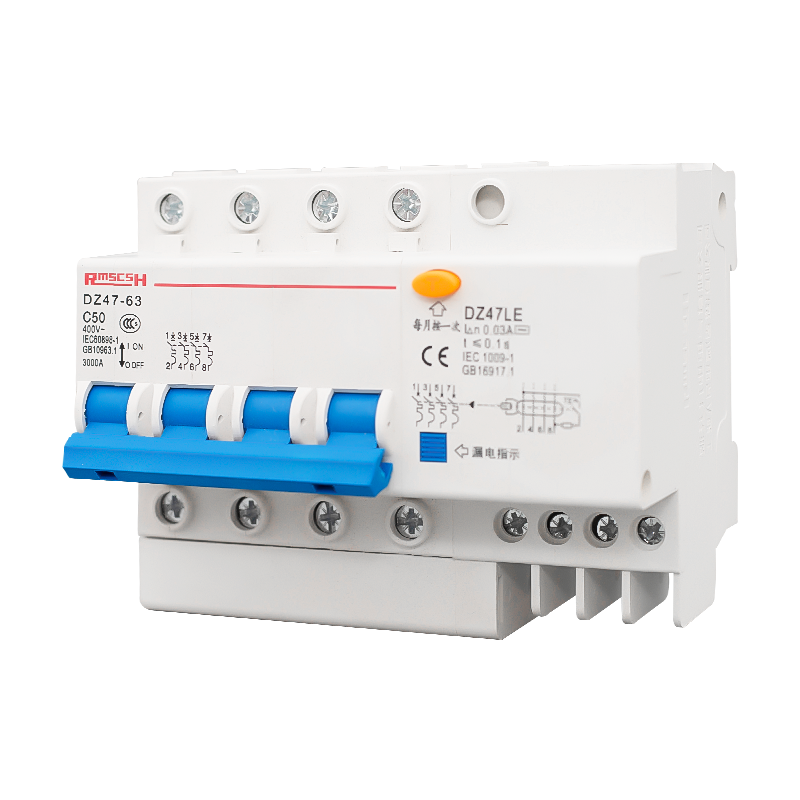 Shanghai People's three-phase leakage switch protection circuit breaker 100a three-phase four-wire air switch and leakage protection integrated DZ47LE 4p 125A