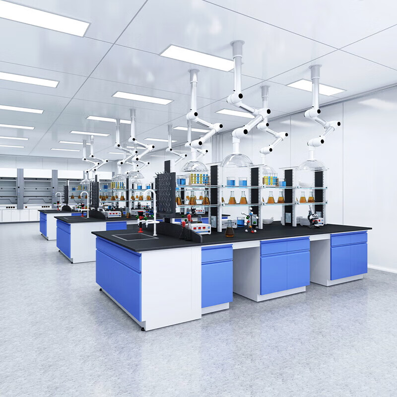 Corini laboratory workbench, all-steel central table, 2500*1500*800mm solid psychological board test table, acid-alkali-resistant, high-temperature operating table, supports customization and can be customized