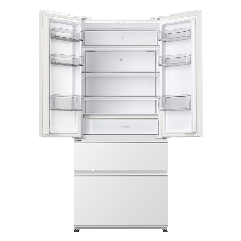 Panasonic French-style 515L four-door refrigerator large seal ultra-thin zero-embedded self-cleaning automatic ice making NR-TD52WPA-W