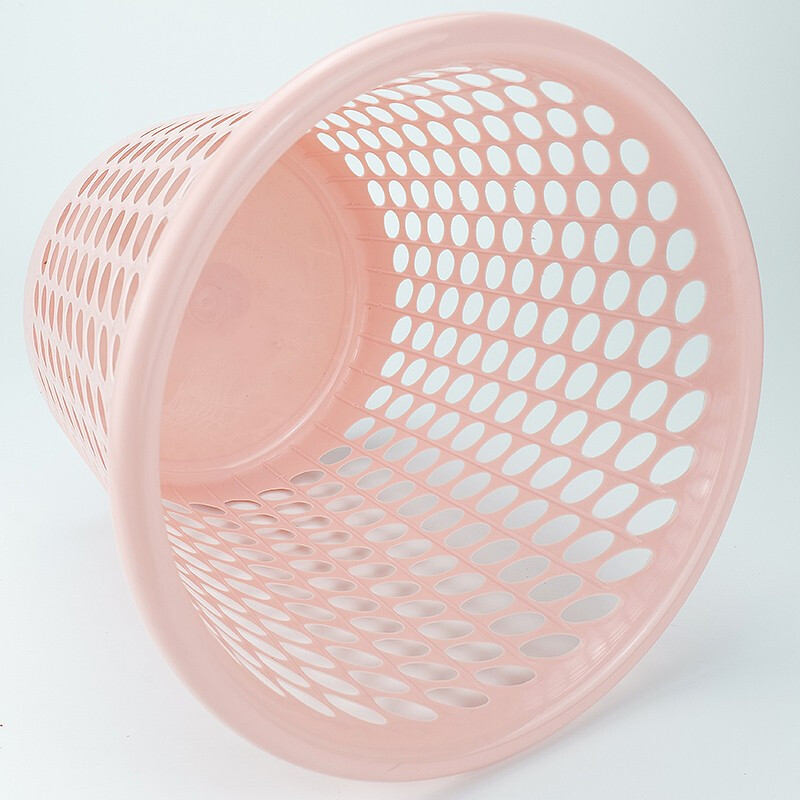 Hasdick commercial trash can in random colors (1 piece) simple and fashionable paper basket hollow trash can kitchen bathroom plastic trash can HKL-6