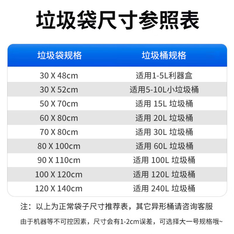 Lingxiang Thickened Garbage Bag Black Portable Vest Style Medium Plastic Bag Medical Commercial Disposable Tote Bag 33*52cm 50 pieces