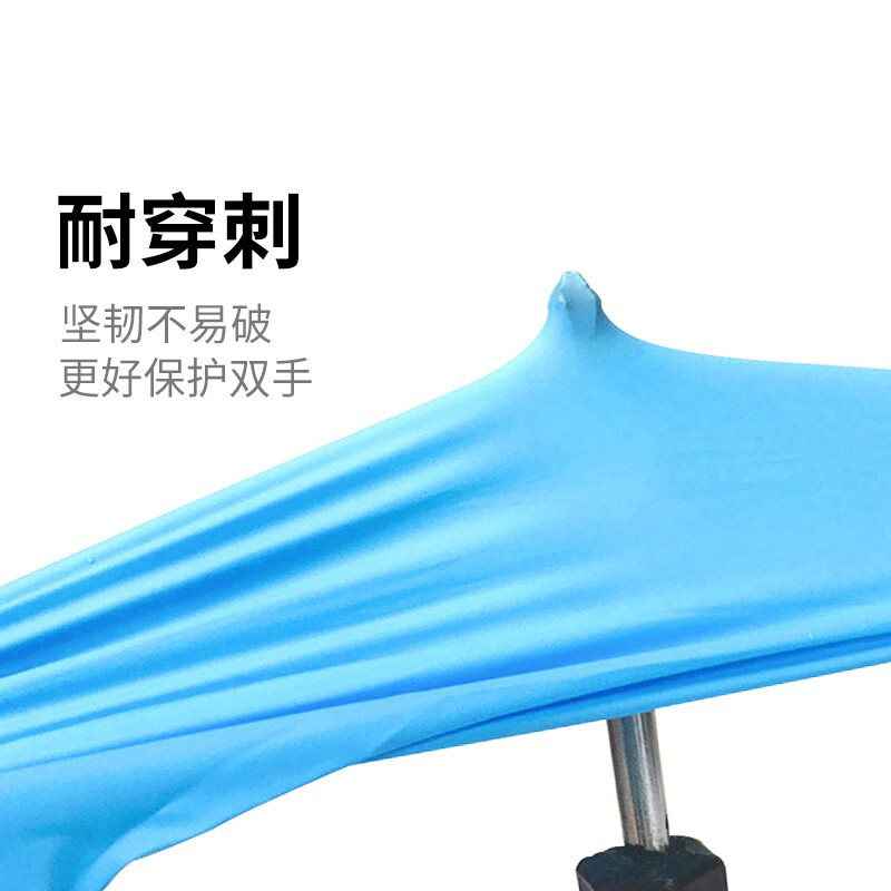 Thermos disposable nitrile gloves, elastic, waterproof and stain-resistant, clean, 100 pieces/box, blue, small S size