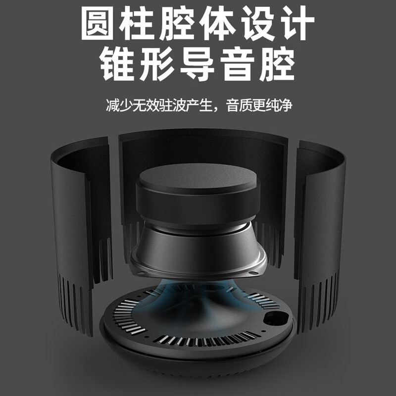 SANSUI Bluetooth Audio Wireless Portable Home Desktop Multimedia Small Mini Subwoofer Laptop Small Speaker Car Speaker 360 Degree Stereo F4