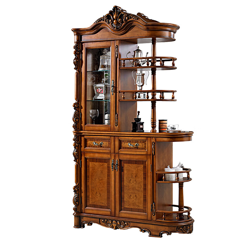 Growdear's new multifunctional home living room entrance screen cabinet screen wine cabinet storage double-sided screen storage 1.05m carved hall cabinet
