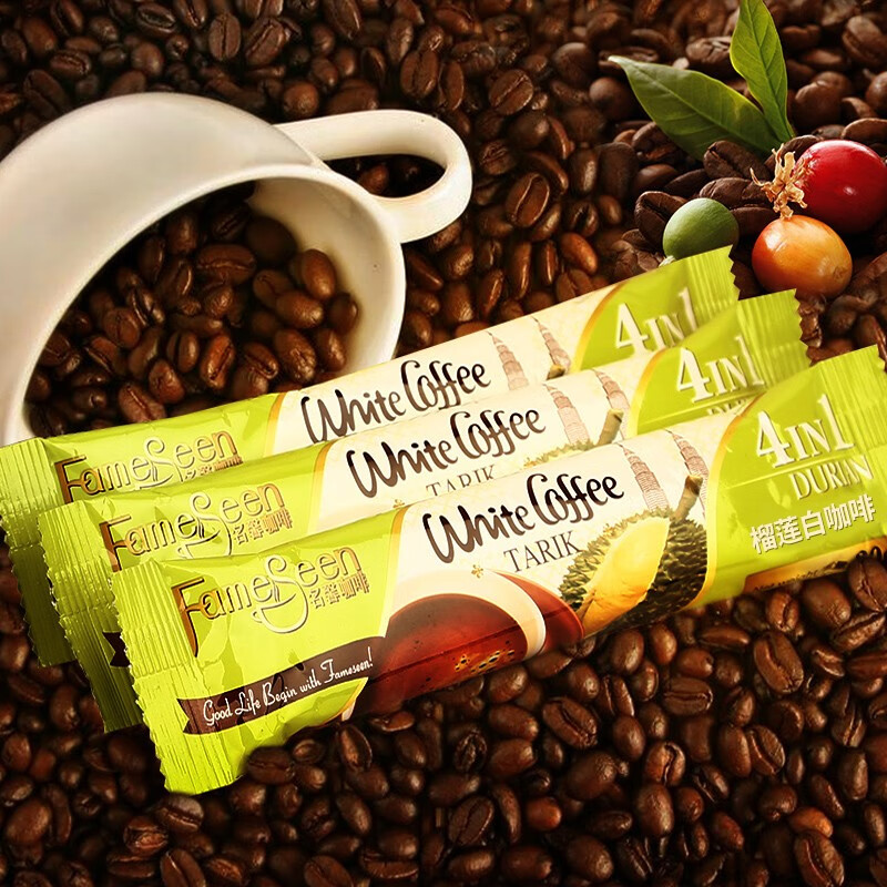 Malaysia imported Mingxin Musang King Durian four-in-one instant white coffee 480g bag 16