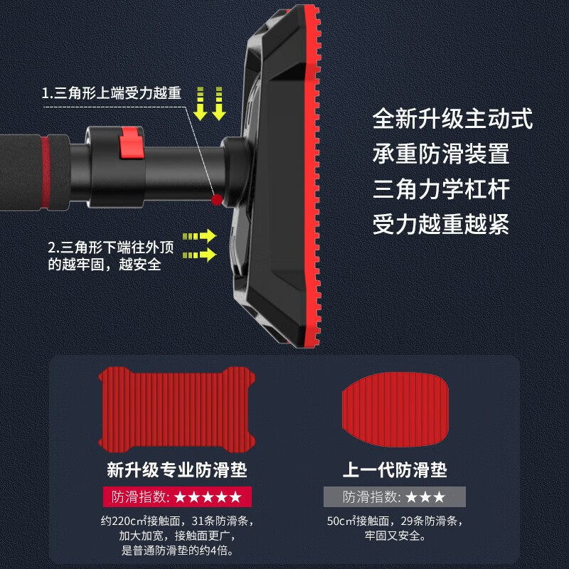 Shantou Lincun horizontal bar indoor pull-up device household door horizontal bar rack exercise fitness equipment door frame boom swing wall smart level + hanging ring installation distance 9