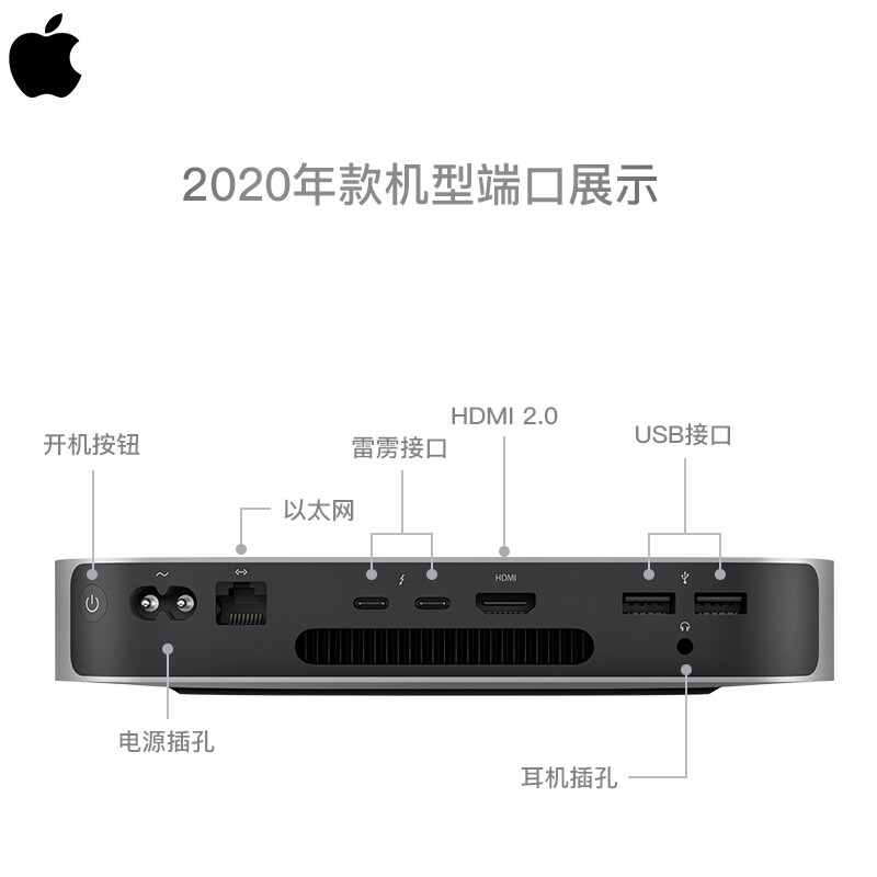 Apple Mac mini Second-hand Apple mini console Desktop computer Office design game console M1/M2/M4 20 years NR3 Hot recommendation | Highly recommended M1-octa-core-8G-256 95% new
