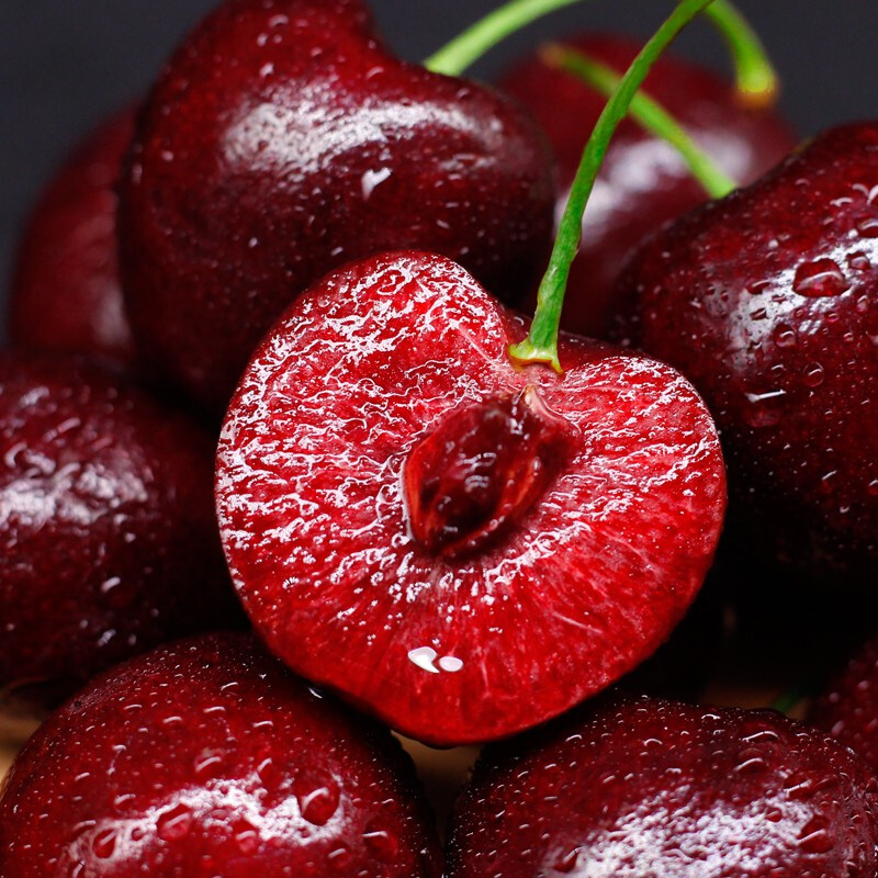 Cherries imported from Chile, USA, Big Mac Black Pearl Big Cherry, Fresh Fruit Gift Box for Pregnant Women, 1000g, Premium Fruit 2JJ Grade Gift Box