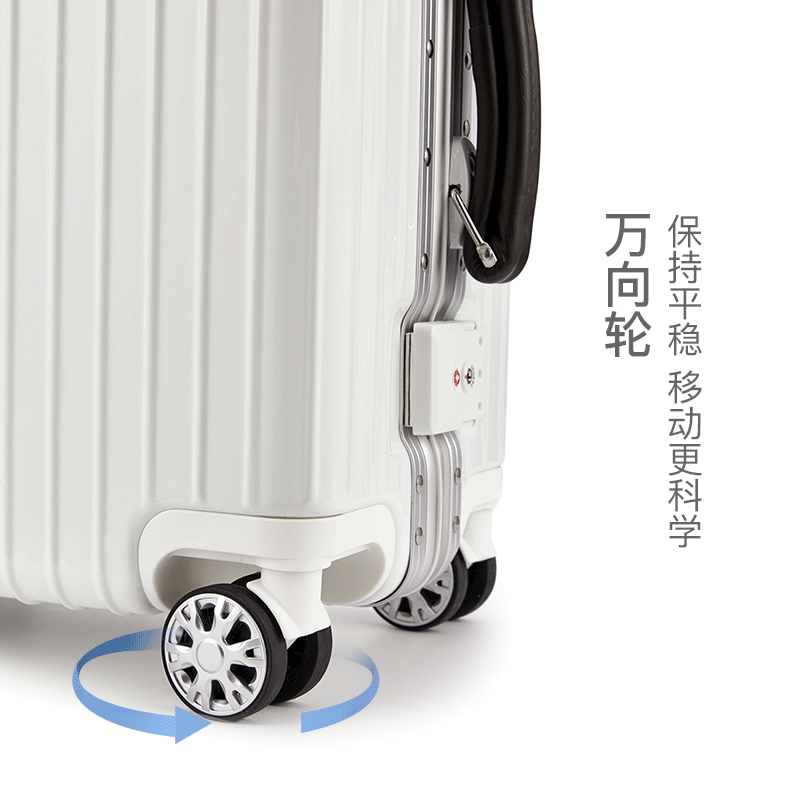 NetEase carefully selects Xiaojingang aluminum frame suitcase PC large capacity trolley case universal wheels business boarding case suitcase sturdy and wear-resistant C model 2.0 glossy model - classic black 28 inches widened and expanded by 12% to 11L, suitable for travel for more than 7 days