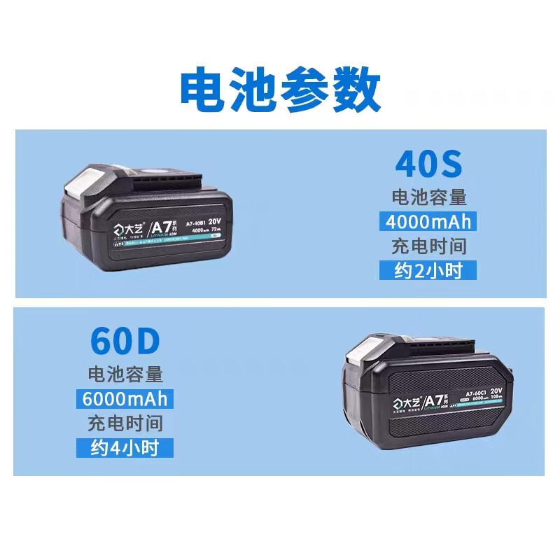 Dayi A7 lithium battery new electric wrench 6000 mAh battery converter chainsaw charger original A3 to A7 converter