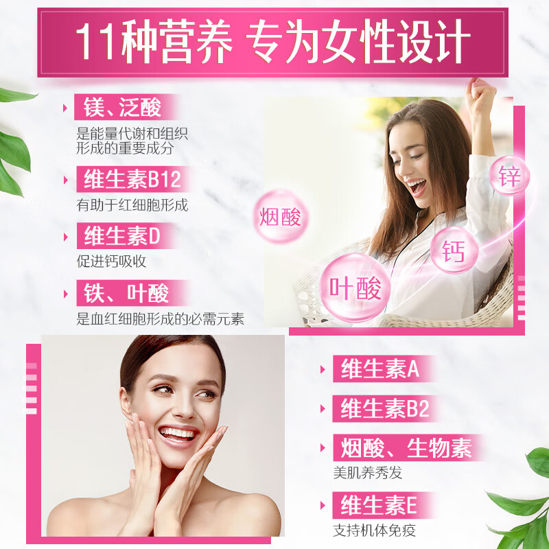 Swisse Women's Multivitamin Mineral Tablets Contains Vitamin B Complex, Vitamin D, Vitamin E, and Vitamin A 90 Tablets