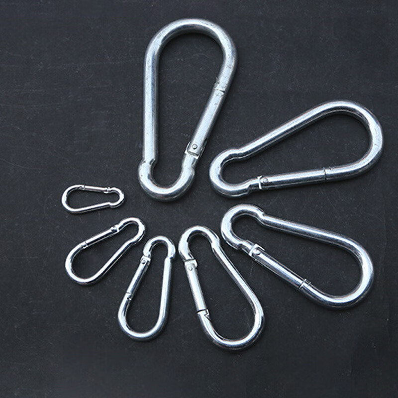 Deqi 304 stainless steel spring buckle safety buckle lifting buckle lock carabiner quick buckle safety buckle lock M4 standard type