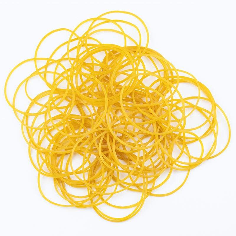 Hasdick Beijing Warehouse Delivery HK-525 Transparent Yellow Rubber Band Kraft Rubber Band Diameter 2.8cm One pound